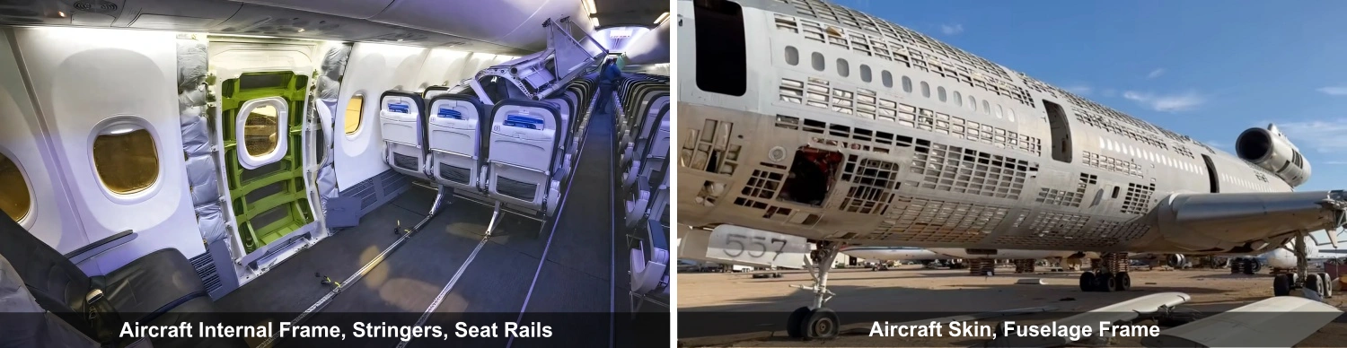 Aluminum Bar Rod for Aerospace - Aircraft internal frame, stringers, brackets, seat rails, etc.