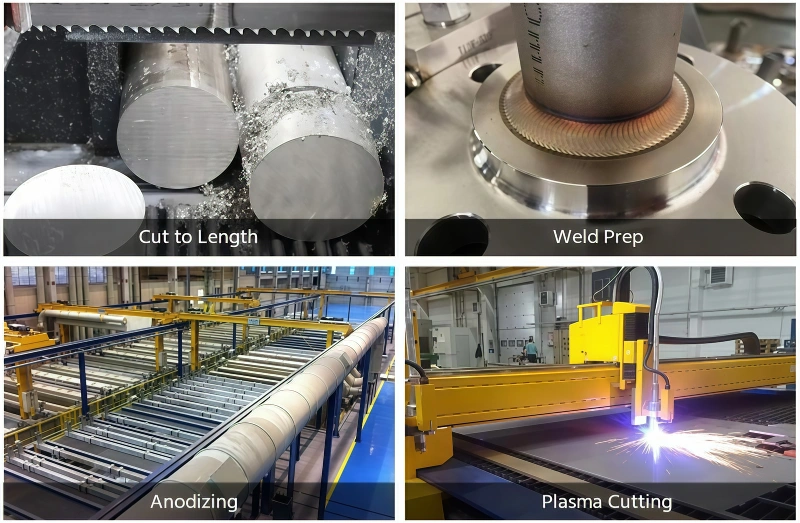 Aluminum Bar Processing Service - Cut to Length, Weld Prep, Anodizing, Plasma Cutting